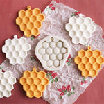 Honeycomb Block Textured Silicone Mold Bee Fondant Chocolate Cake Mold, Mk-2019 Light Gray, Mk-2340 Light Gray, Mk-2373 Pink, Mk-2373 Light Gray