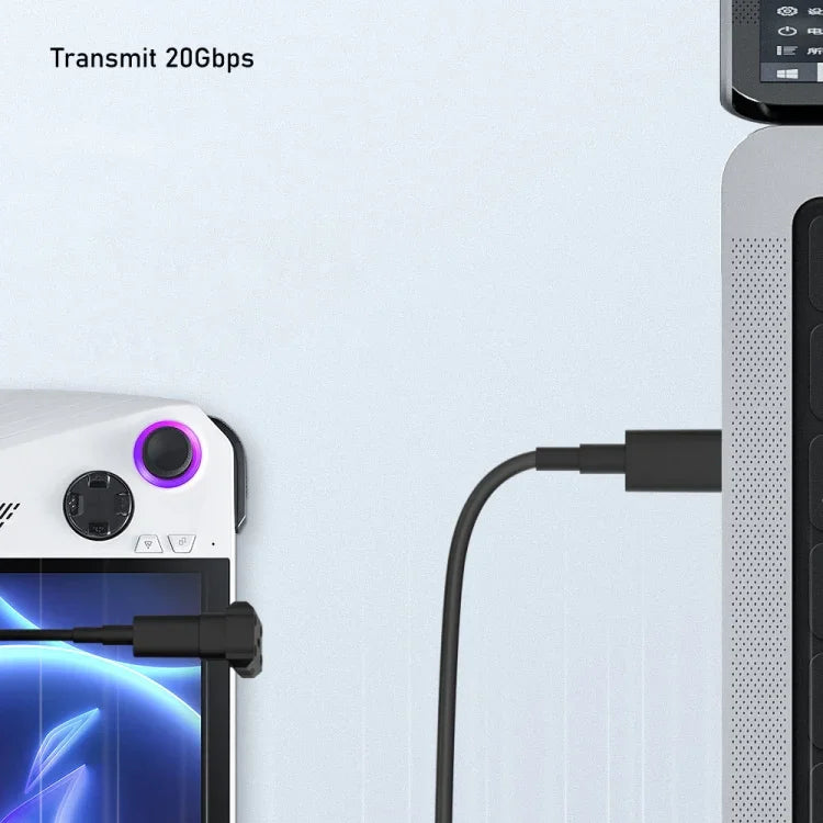 محول بيانات 20Gbps لـ ASUS ROG Ally /Switch مع شحن سريع 140W USB-C/Type-C ودقة 8K 60Hz