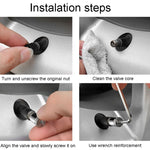 4pcs /Set Sport Anti-Theft Car Tire Valve Caps Universal Valve Cover With Wrench