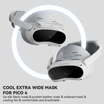 لواقي وسادة وجه نظارات VR PICO 4 Hibloks مع مروحة، قطعة واحدة من PU قطن، قطعتان من PU قطن، قطعة واحدة من حرير الثلج، قطعتان من حرير الثلج
