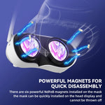 لواقي وسادة وجه نظارات VR PICO 4 Hibloks مع مروحة، قطعة واحدة من PU قطن، قطعتان من PU قطن، قطعة واحدة من حرير الثلج، قطعتان من حرير الثلج