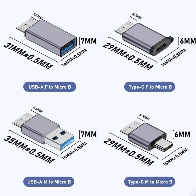 محول ذكر Micro B، وصلة USB، محول واجهة صندوق HDD، نقل USB أنثى، نقل Type-C أنثى، نقل USB ذكر، نقل Type-C ذكر