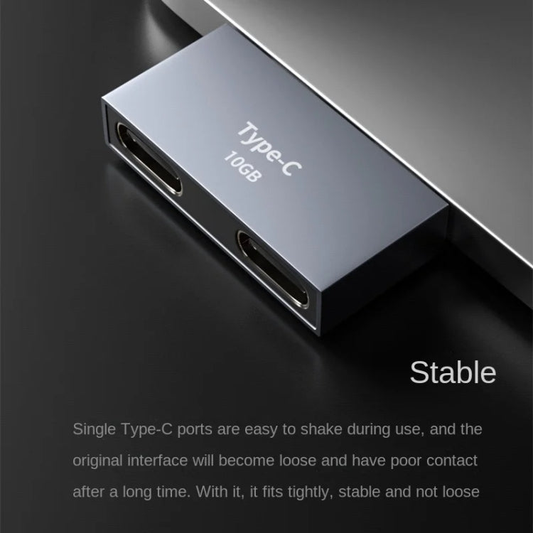 محطة إرساء Type-C لشحن الكمبيوتر ومنفذ بيانات، 2 × Type-C أنثى إلى 2 × Type-C ذكر، 2 × Type-C أنثى إلى Type-C ذكر