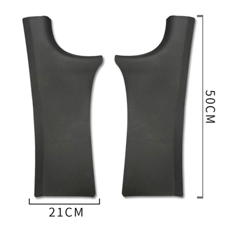 For Tesla Model Y Rear Door Built-In Sill Strip Rear Seats Anti-Kick Leather Protective Pad, Black, Carbon Fiber, TPE