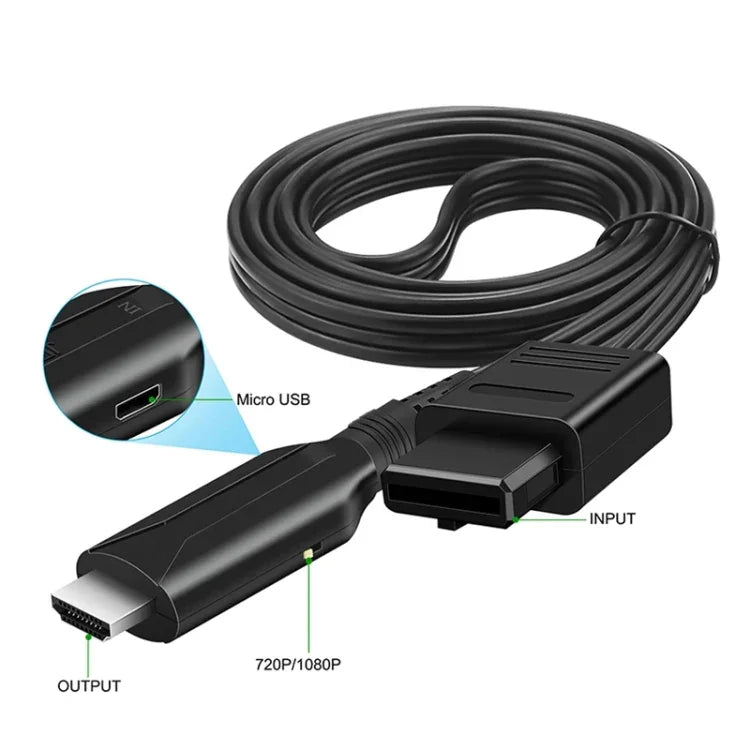 محول N64 إلى HDMI لأجهزة Nintendo Gamecube N64 / SNES / NGC، N64 إلى HDMI