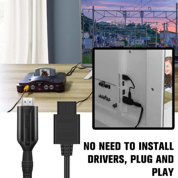 محول N64 إلى HDMI لأجهزة Nintendo Gamecube N64 / SNES / NGC، N64 إلى HDMI