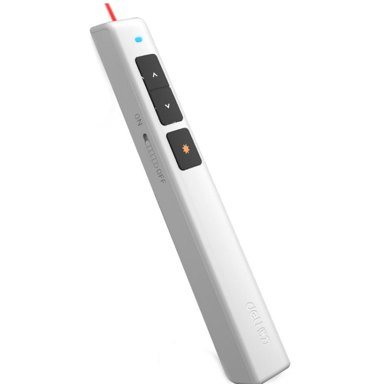 Deli جهاز تحكم عن بعد USB لتحويل الصفحات مع ضوء أحمر لتقديم باوربوينت بتردد 2.4 جيجاهرتز، 2802 (أسود)، 2802 (أبيض)