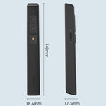 Deli جهاز تحكم عن بعد USB لتحويل الصفحات مع ضوء أحمر لتقديم باوربوينت بتردد 2.4 جيجاهرتز، 2802 (أسود)، 2802 (أبيض)