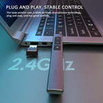 Deli جهاز تحكم عن بعد USB لتحويل الصفحات مع ضوء أحمر لتقديم باوربوينت بتردد 2.4 جيجاهرتز، 2802 (أسود)، 2802 (أبيض)