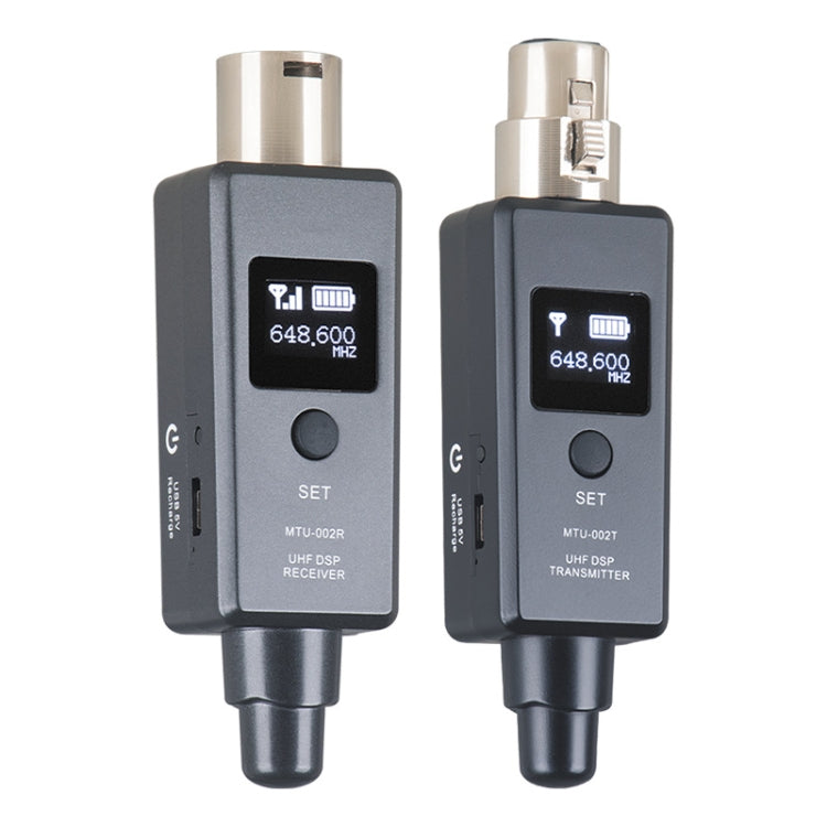 نظام ميكروفون لاسلكي MTU-002 مع مرسل ومستقبل DSP UHF، وضعان ميكروفون/خط
