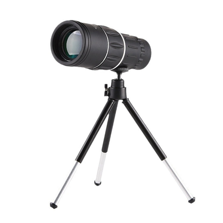 تلسكوب أحادي للرؤية الخارجية 16x52 عالي الدقة، منشور 16x52، فيلم أخضر 16x52، بدون حقيبة 16x52، مع مشبك وحامل ثلاثي القوائم 16x52