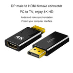محول فيديو وصوت JINGHUA DP ذكر إلى HDMI أنثى، نسخة 1080P عالمية، نسخة 4K عالمية