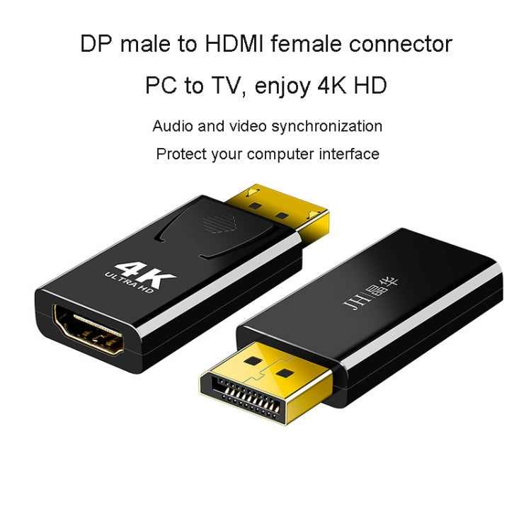 محول فيديو وصوت JINGHUA DP ذكر إلى HDMI أنثى، نسخة 1080P عالمية، نسخة 4K عالمية