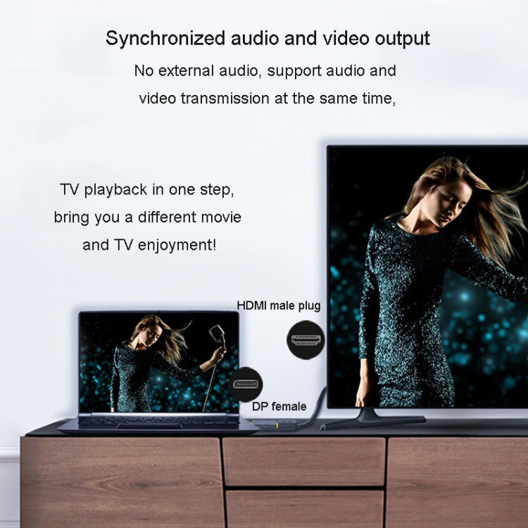 محول فيديو وصوت JINGHUA DP ذكر إلى HDMI أنثى، نسخة 1080P عالمية، نسخة 4K عالمية