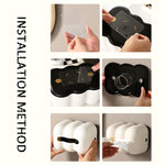 Cloud Tissue Box Tabletop Cream Style Wall Hanging Plastic Napkins Holder