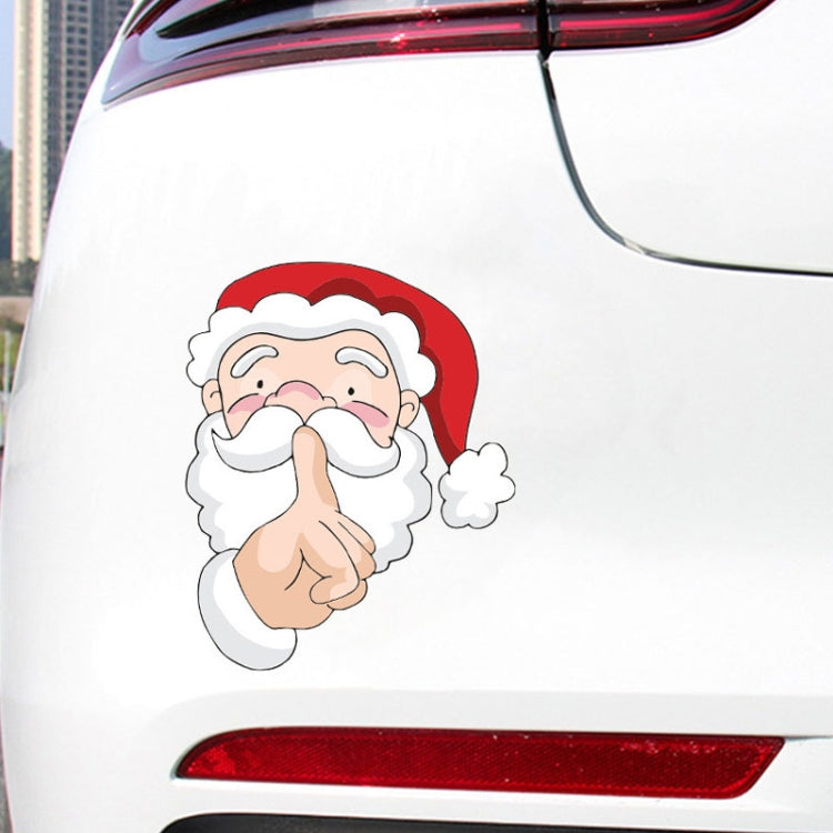 Santa Claus Elk Car Window Decorative Stickers Car Side Window Bumper Decal, A Model 13 x 9cm, A Model 20 x 14cm, B Model 13 x 11cm, B Model 20 x 17cm, C Model 13 x 10cm, C Model 20 x 16cm