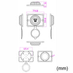 Car Ship Modified Waterproof USB Socket Charger, UCC-350 AC3.1A Total 3.1A 15.5W