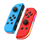 مقبض ألعاب JOY-02 الأيسر والأيمن مع أضواء RGB وإحساس بالجسم، لوحة ألعاب بلوتوث لـ Switch / Switch OLED / Switch Pro / Switch Lite / Switch Joycon، أزرق أحمر، أخضر أزرق، أبيض