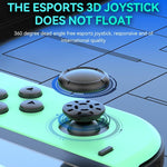 يد تحكم ألعاب JOY-02 لليسار واليمين مع أضواء RGB وإحساس بالجسم، لوحة ألعاب بلوتوث لـ Switch / Switch OLED / Switch Pro / Switch Lite / Switch Joycon، أسود، رمادي
