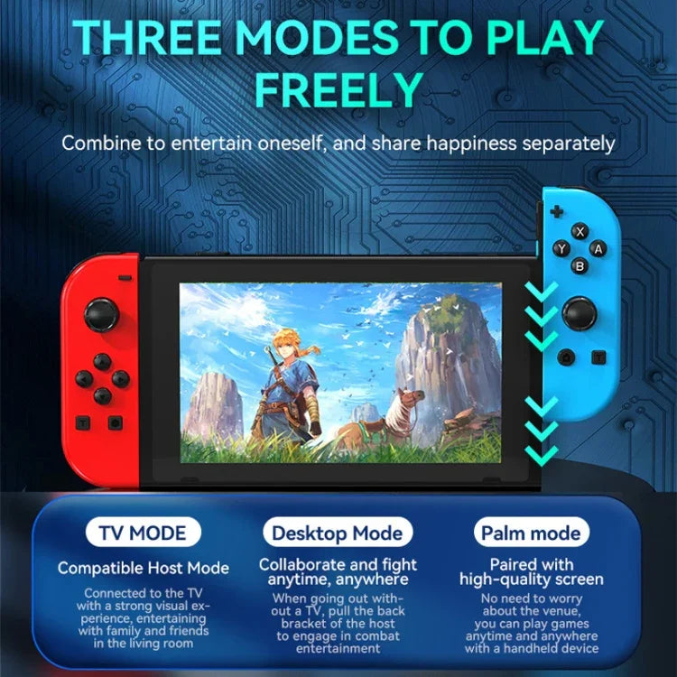 مقبض ألعاب JOY-02 الأيسر والأيمن مع أضواء RGB وإحساس بالجسم، لوحة ألعاب بلوتوث لـ Switch / Switch OLED / Switch Pro / Switch Lite / Switch Joycon، أزرق أحمر، أخضر أزرق، أبيض