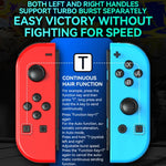 مقبض ألعاب JOY-02 الأيسر والأيمن مع أضواء RGB وإحساس بالجسم، لوحة ألعاب بلوتوث لـ Switch / Switch OLED / Switch Pro / Switch Lite / Switch Joycon، أزرق أحمر، أخضر أزرق، أبيض