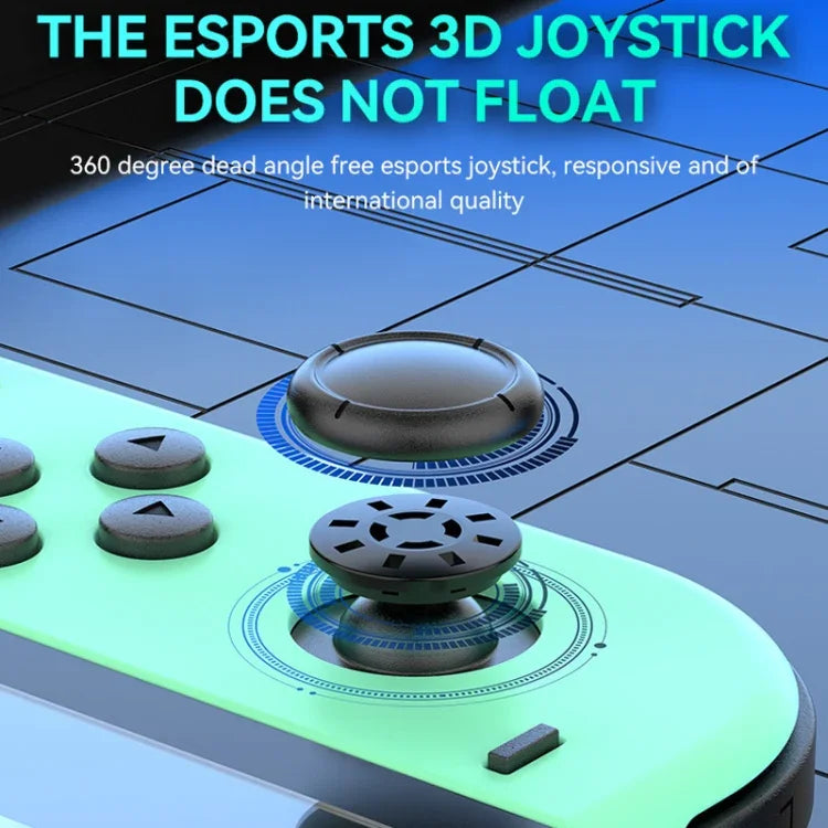 مقبض ألعاب JOY-02 الأيسر والأيمن مع أضواء RGB وإحساس بالجسم، لوحة ألعاب بلوتوث لـ Switch / Switch OLED / Switch Pro / Switch Lite / Switch Joycon، أزرق أحمر، أخضر أزرق، أبيض
