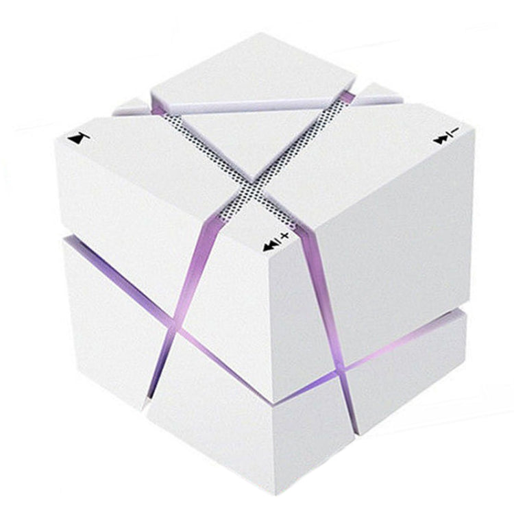 Qone Cube AI Smart Voice-Controlled Bluetooth Speaker RGB Light Mini Wireless Audio, AI Voice-Controlled (Blue), AI Voice-Controlled (Pink), AI Voice-Controlled (Black), AI Voice-Controlled (White)