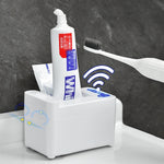 Smart Induction Toothpaste Squeezer Electric Automatic Toothpaste Dispenser, Battery White, Rechargeable  White, Battery Silver, Rechargeable Silver