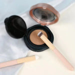 Wet and Dry Dual-use Portable Concealer Brush Multifunctional Beauty Tool, 3pcs /Set, Mushroom Style, Diagonal Style