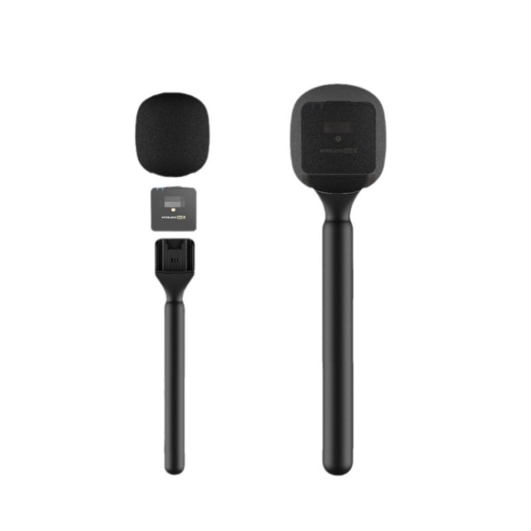 مقبض ميكروفون للمقابلات لـ DJI Mic / Moma / Rode Wireless Go / Relacart، مقبض مقابلة