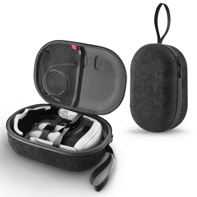 حقيبة تخزين نظارات VR مضادة للسقوط والخدش JYS-MQ018 لـ Apple Vision Pro / Meta Quest 3، أسود، رمادي