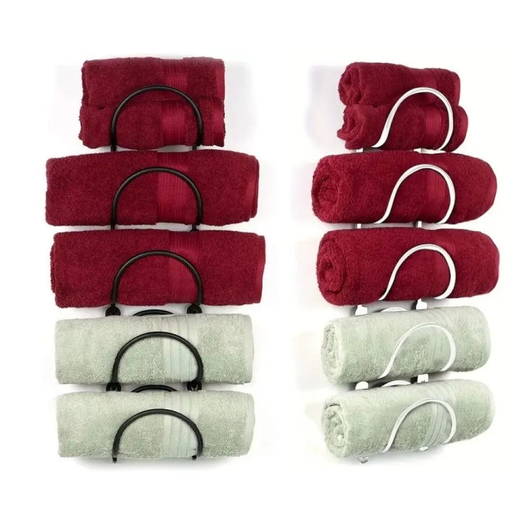 Bathroom Wall Mounted Towel Rack Multifunctional Iron Wall Mounted Wine Stand Storage Shelf