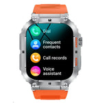 K57 Pro ساعة ذكية مقاومة للماء بمقاس 1.96 بوصة مع مكالمات بلوتوث، عرض الموسيقى والطقس، ألوان: أسود، برتقالي، جلد أسود، جلد فضي، فولاذ أسود، فولاذ فضي، ثلاث خرزات أسود، ثلاث خرزات فضي، خيزران أسود، خيزران فضي
