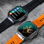 K57 Pro ساعة ذكية مقاومة للماء بمقاس 1.96 بوصة مع مكالمات بلوتوث، عرض الموسيقى والطقس، ألوان: أسود، برتقالي، جلد أسود، جلد فضي، فولاذ أسود، فولاذ فضي، ثلاث خرزات أسود، ثلاث خرزات فضي، خيزران أسود، خيزران فضي
