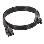 لكابل وحدة طاقة كابل مسطح 18AWG لكورساير، كابل وحدة بطاقة الرسومات 8 دبوس إلى 8 دبوس 6+2، 50 سم لكورساير، 60 سم لكورساير