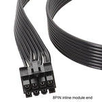 لكابل وحدة طاقة كابل مسطح 18AWG لكورساير، كابل وحدة بطاقة الرسومات 8 دبوس إلى 8 دبوس 6+2، 50 سم لكورساير، 60 سم لكورساير