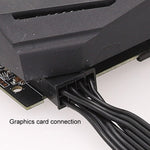 لكابل وحدة طاقة كابل مسطح 18AWG لكورساير، كابل وحدة بطاقة الرسومات 8 دبوس إلى 8 دبوس 6+2، 50 سم لكورساير، 60 سم لكورساير