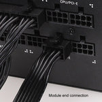 لكابل وحدة طاقة كابل مسطح 18AWG لكورساير، كابل وحدة بطاقة الرسومات 8 دبوس إلى 8 دبوس 6+2، 50 سم لكورساير، 60 سم لكورساير
