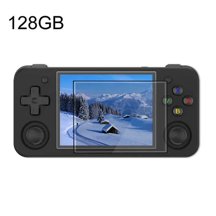 جهاز ألعاب محمول ANBERNIC RG35XX H بشاشة IPS بحجم 3.5 بوصة، نظام Linux، 64 جيجابايت، 64 جيجابايت + 128 جيجابايت