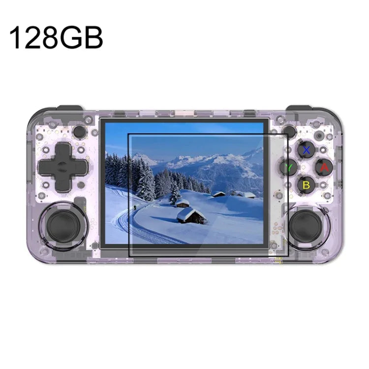 جهاز ألعاب محمول ANBERNIC RG35XX H بشاشة IPS بحجم 3.5 بوصة، نظام Linux، 64 جيجابايت، 64 جيجابايت + 128 جيجابايت