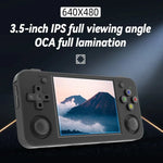 جهاز ألعاب محمول ANBERNIC RG35XX H بشاشة IPS بحجم 3.5 بوصة، نظام Linux، 64 جيجابايت، 64 جيجابايت + 128 جيجابايت