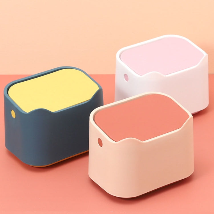 Push Type Desktop Wastebasket Small Odor-Isolating Pet Litter Pan, 17.8 x 13 x 13.5cm