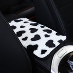Plush Heart Pattern Car Center Console Cover Mat, 32x19cm