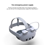 لـ Meta Quest 3 قناع استبدال لتدوير الهواء وتبديد الحرارة مع مروحة، قناع VR مضاد للضباب، مع مروحة