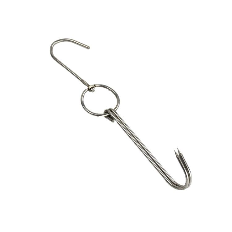 Stainless Steel Double Ring Duck Cooker Hanger Outdoor Barbecue Hanging Hook Stand, 3 Centi Small Ring 23cm, 3 Centi Small Wax Ring 24.5cm, 3 Centi Large Wax Ring 33cm, 3 Centi Medium Wax Ring 29cm, 4 Centi  Steel Thick Short 24cm