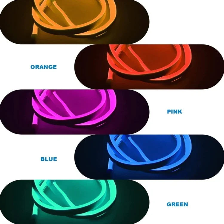 شريط إضاءة LED نيوني مرن من السيليكون USB 5 فولت 2 متر مع تحكم باللمس، USB تحكم باللمس (وردي)، USB تحكم باللمس (أبيض دافئ)، USB تحكم باللمس (أزرق)