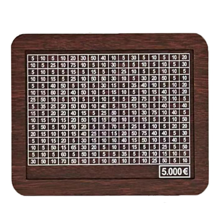 Wooden Money Box Piggy Bank With Counter Home Library Decoration, Light Brown 1000 Euros, Light Brown 2000 Euros, Light Brown 3000 Euros, Light Brown 5000 Euros, Light Brown 10,000 Euros, Dark Brown 1000 Euros, Dark Brown 2000 Euros, Dark Brown 3000 Eu...