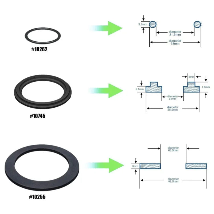 لحلقات صمامات مضخة مسبح إنتيكس طقم حلقات مطاطية O-Ring 25076RP، 6 قطع / طقم، 2 قطعة 10745، 2 قطعة 10262، 2 قطعة 10255