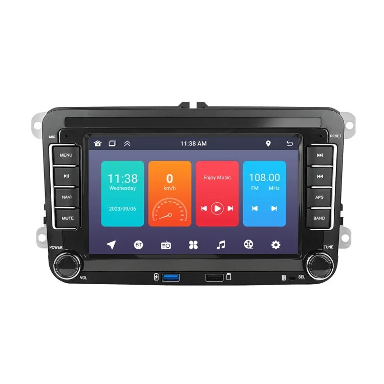 جهاز تشغيل فولكس فاجن/سكودا 1+32 جيجابايت بشاشة كبيرة، يدعم Carplay وأندرويد والملاحة وكاميرا الرجوع، جهاز متكامل، 1+32G