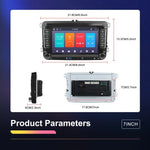 جهاز تشغيل فولكس فاجن/سكودا 1+32 جيجابايت بشاشة كبيرة، يدعم Carplay وأندرويد والملاحة وكاميرا الرجوع، جهاز متكامل، 1+32G